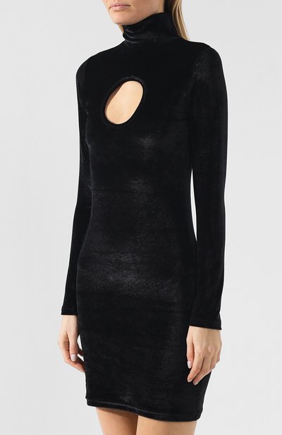 Бархатное платье VETEMENTS черного цвета по цене 64150 руб., арт. WSS195057, фото 3 Бархатное платье VETEMENTS, арт. WSS195057, фото 3