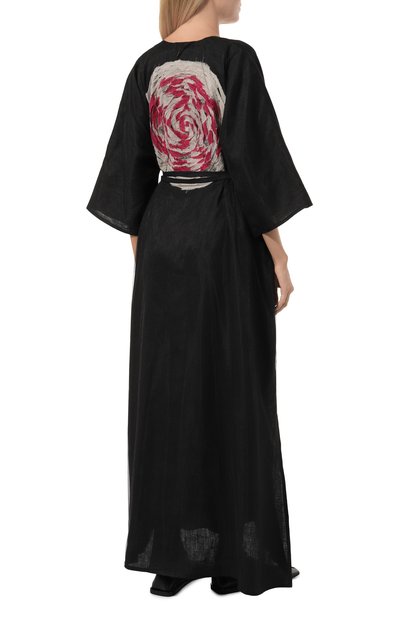 Платье изо льна и хлопка MIDGARD PARIS черного цвета по цене 67000 руб., арт. B4901, фото 4 Платье изо льна и хлопка MIDGARD PARIS, арт. B4901, фото 4