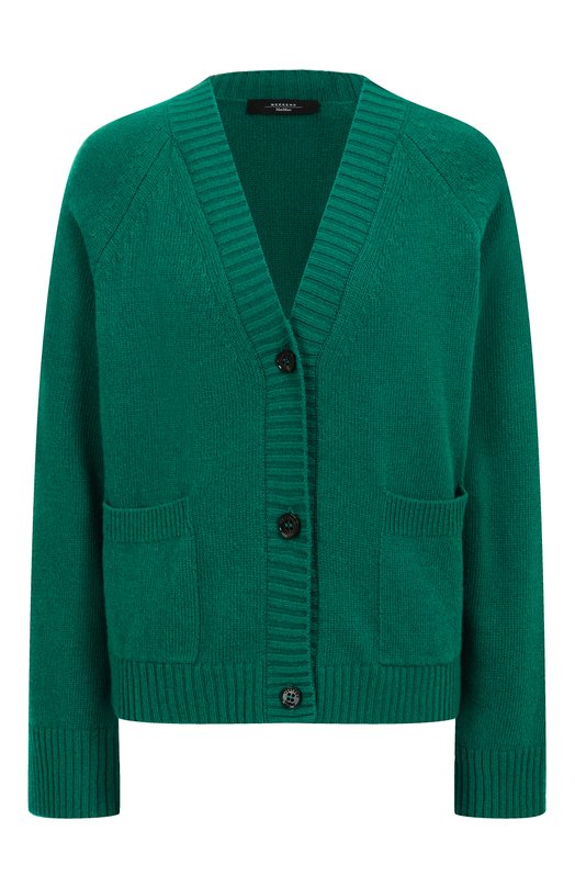 Кардиган из шерсти вискозы Weekend Max Mara MESSINA Зелёный MESSINA