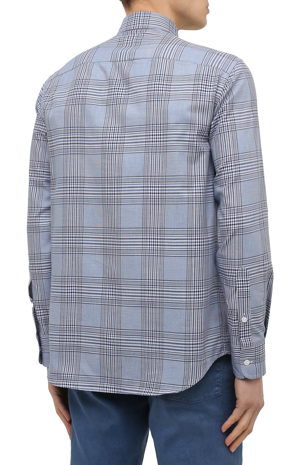 Хлопковая рубашка BRIONI голубого цвета по цене 59350 руб., арт. SCAY0L/P0022, фото 4 Хлопковая рубашка BRIONI, арт. SCAY0L/P0022, фото 4