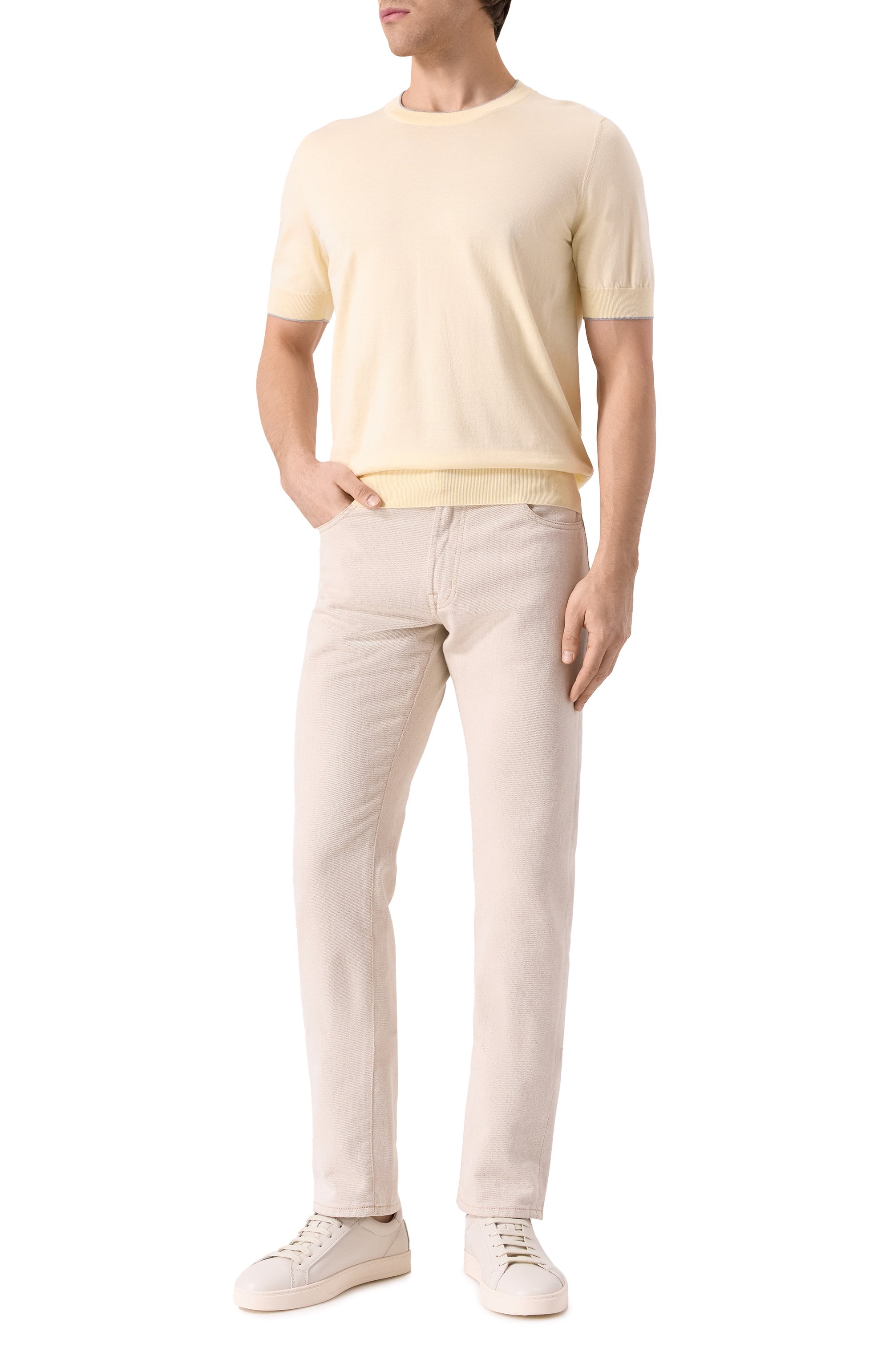 Хлопковый джемпер BRUNELLO CUCINELLI, арт. M29805200, фото 2