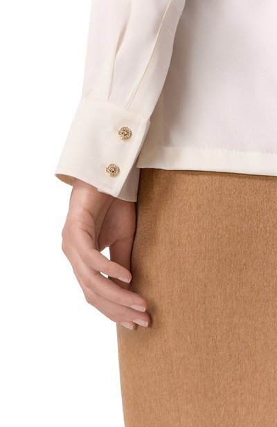 Шелковая блузка MAX MARA STUDIO белого цвета по цене 41450 руб., арт. L0DI, фото 5 Шелковая блузка MAX MARA STUDIO, арт. L0DI, фото 5