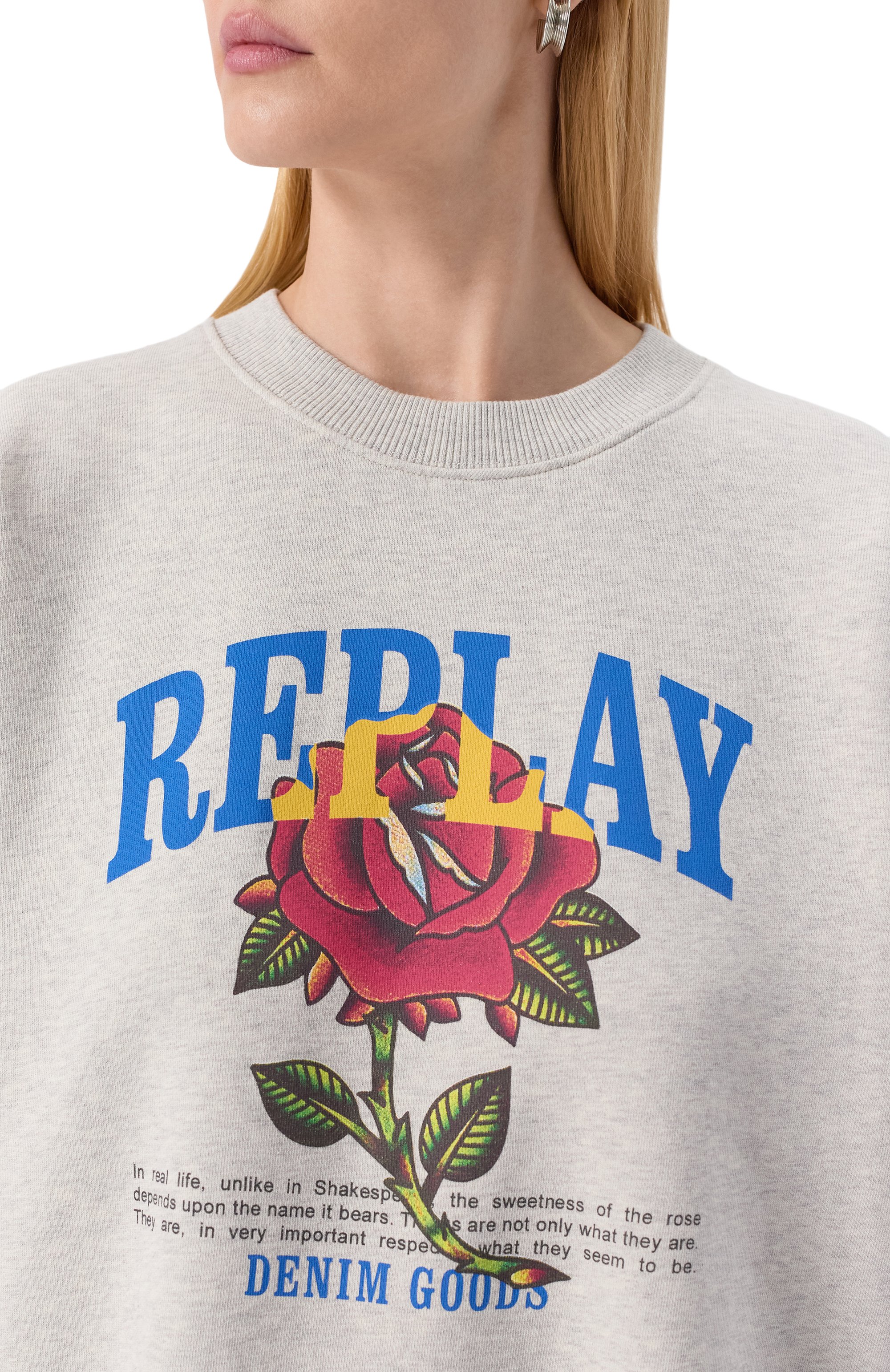 Хлопковое платье REPLAY серого цвета по цене 23500 руб., арт. W9224 .000.23942, фото 5 Хлопковое платье REPLAY, арт. W9224 .000.23942, фото 5