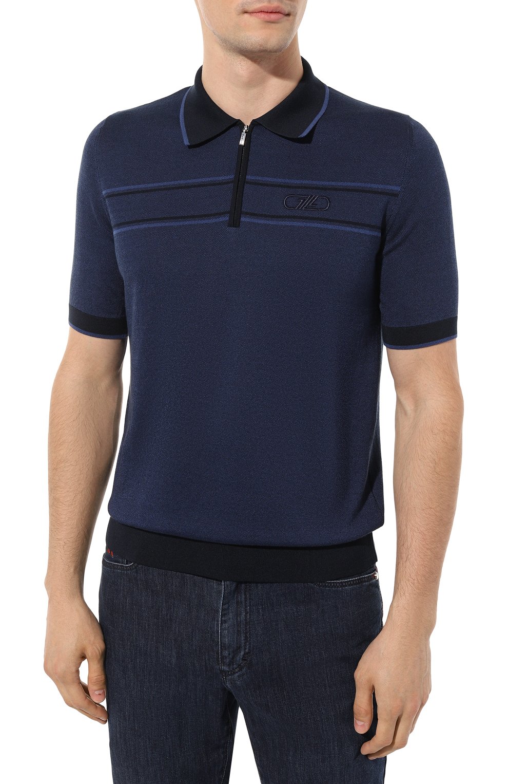 Поло из хлопка и шелка ZILLI, арт. MBZ-PZ032-TW0T1/MC01, фото 3