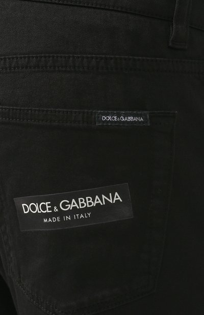 Хлопковые зауженные брюки прямого кроя DOLCE & GABBANA, арт. GYD2LT/G8Z00, фото 5