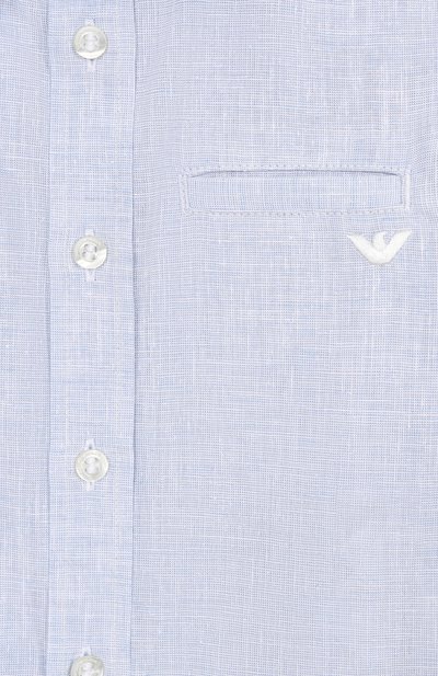 Рубашка из хлопка и льна EMPORIO ARMANI, арт. EB000978/AF20970, фото 3