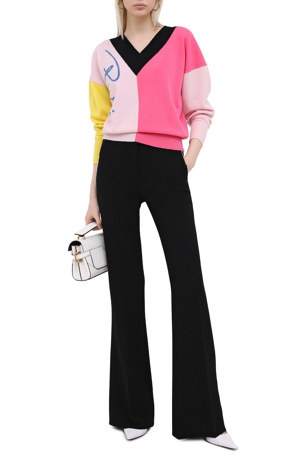 Шерстяной пуловер EMILIO PUCCI разноцветного цвета по цене 65300 руб., арт. 0RKM80/0R968, фото 2 Шерстяной пуловер EMILIO PUCCI, арт. 0RKM80/0R968, фото 2