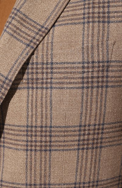 Пиджак из хлопка и льна CANALI бежевого цвета по цене 125000 руб., арт. 13275/FC05191, фото 5 Пиджак из хлопка и льна CANALI, арт. 13275/FC05191, фото 5