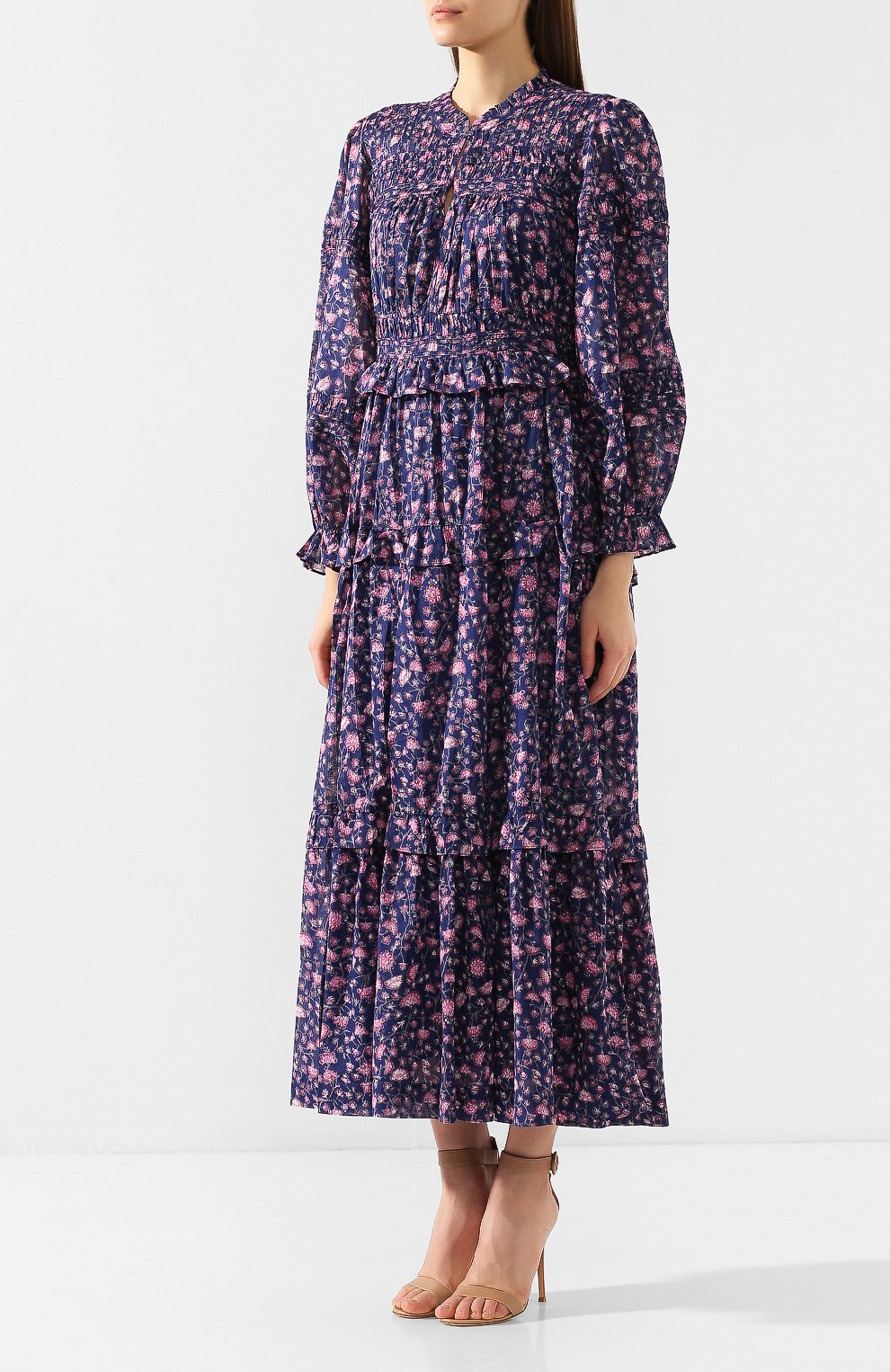 Хлопковое платье ISABEL MARANT ETOILE темно-синего цвета по цене 57550 руб., арт. R01511-19A038E/LIK0YA, фото 3 Хлопковое платье ISABEL MARANT ETOILE, арт. R01511-19A038E/LIK0YA, фото 3