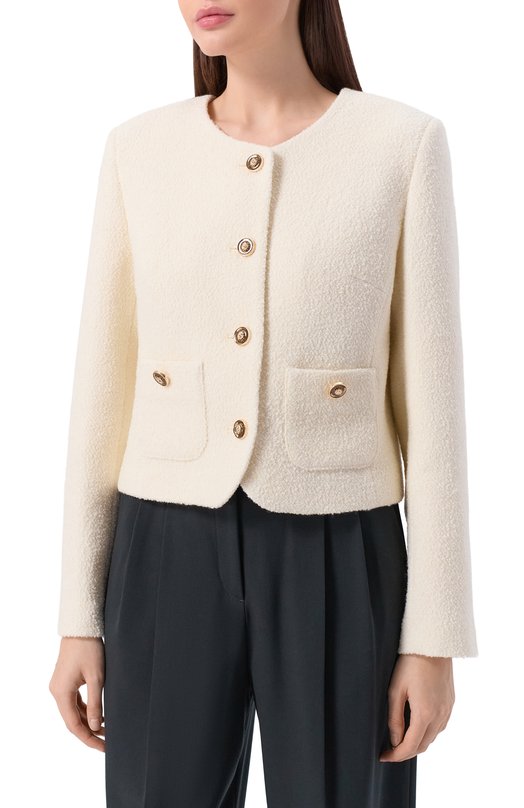 Твидовый жакет Seven Lab 225-S-W-10-11-043 Кремовый  225-S-W-10-11-043 Фото 3