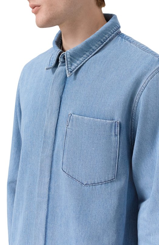Джинсовая рубашка Dries Van Noten 020725-2381-514 Голубой  020725-2381-514 Фото 5
