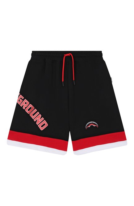 Детские хлопковые шорты SPRAYGROUND черного цвета, арт. SPY1212EBLK | Фото 1 (Материал внешний: Хлопок; Материал сплава: Проставлено; Нос: Не проставлено)
