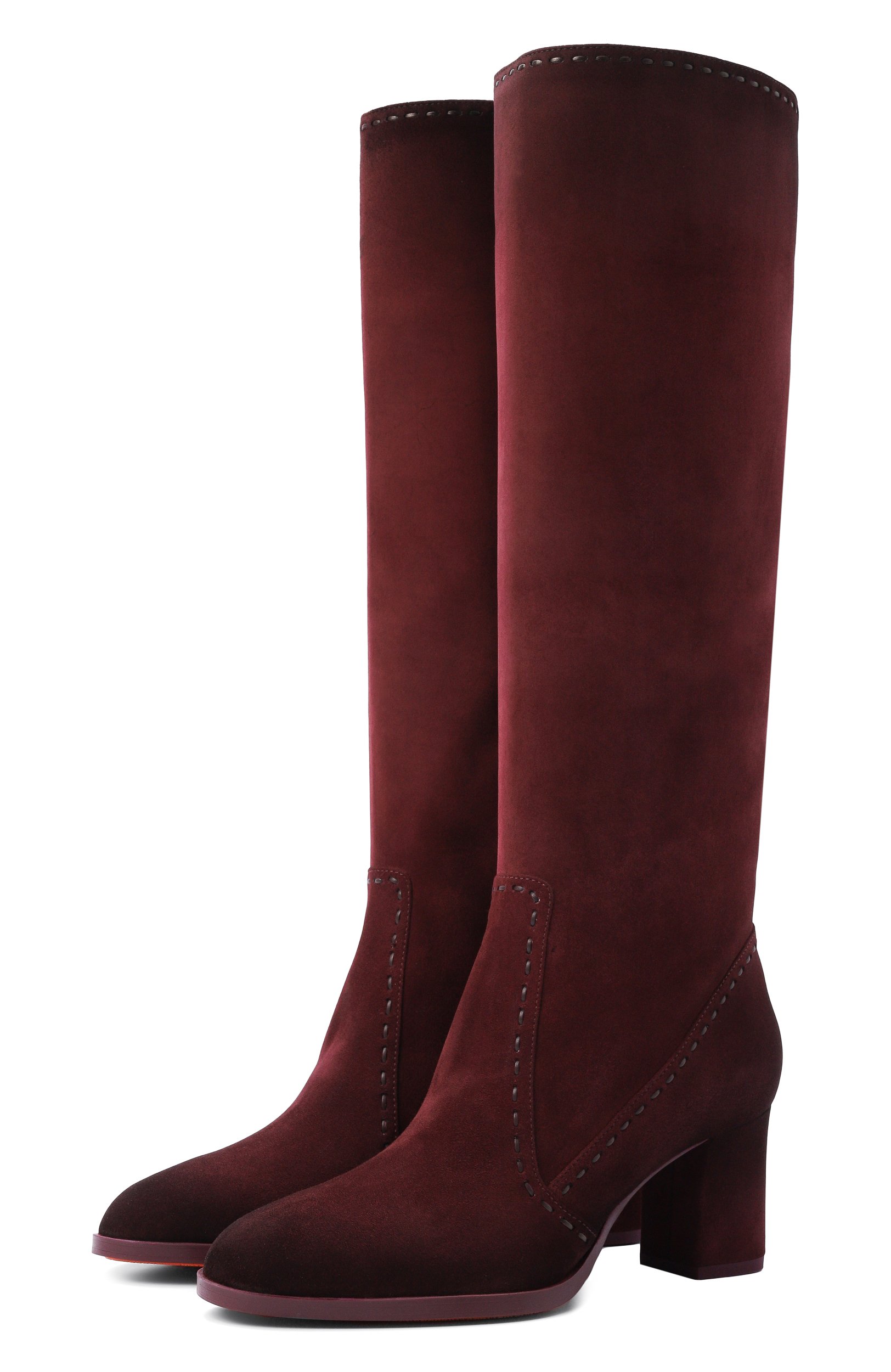 Замшевые сапоги andrea 65 SANTONI бордового цвета по цене 220500 руб., арт. WSDG72382SYRNHHA, фото 1 Замшевые сапоги andrea 65 SANTONI, арт. WSDG72382SYRNHHA, фото 1