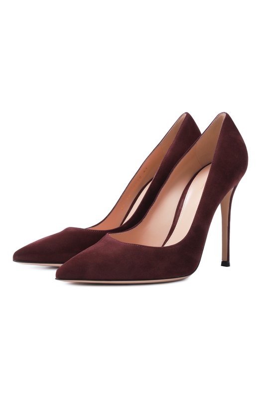 Замшевые туфли Gianvito 105 Gianvito Rossi G28470.15RIC.CAMR0YA Бордовый G28470.15RIC.CAMR0YA