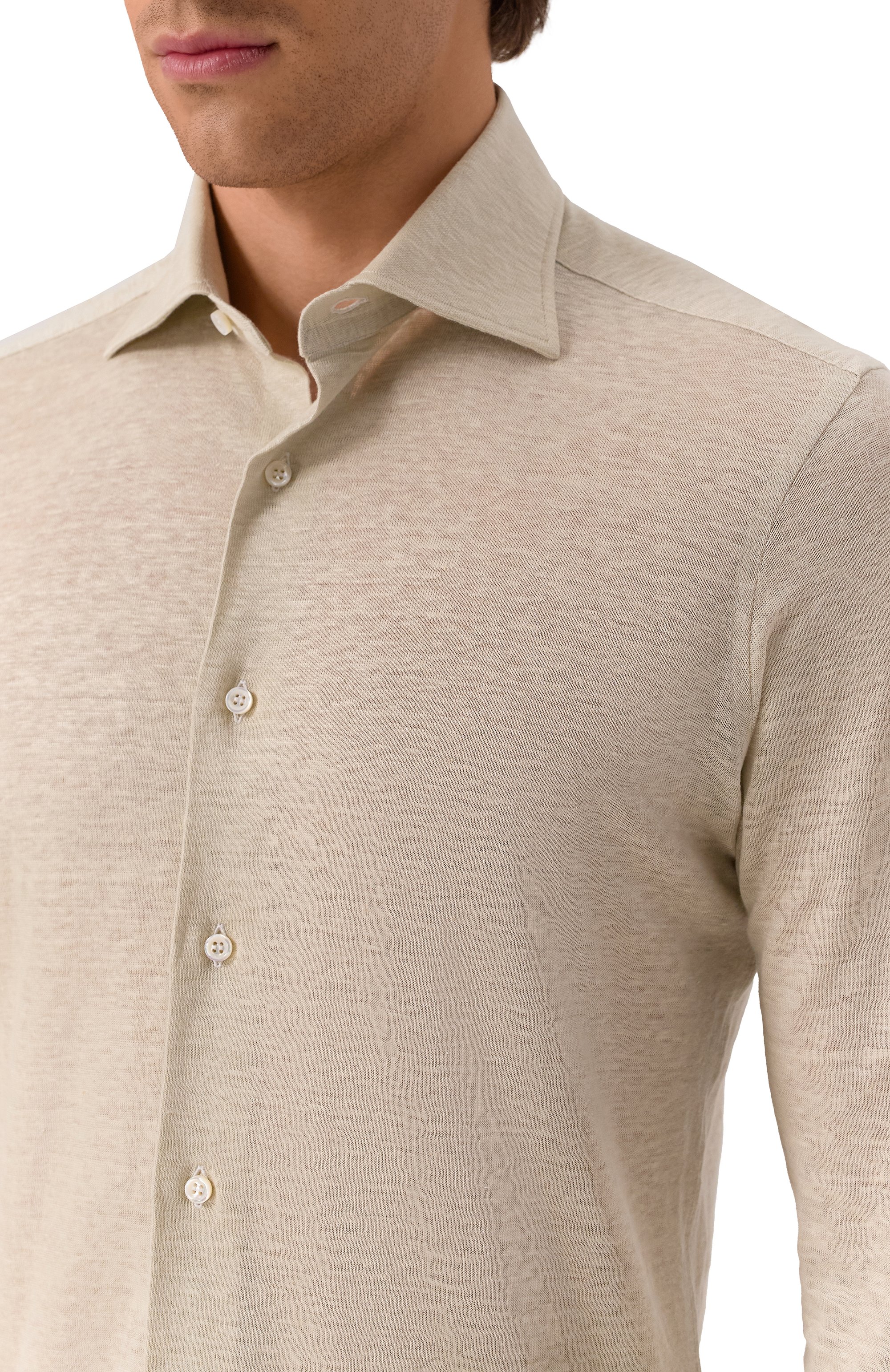 Льняная рубашка MVST, арт. SLIM/GABRIELLE/R0UND/800-JERSEY, фото 5