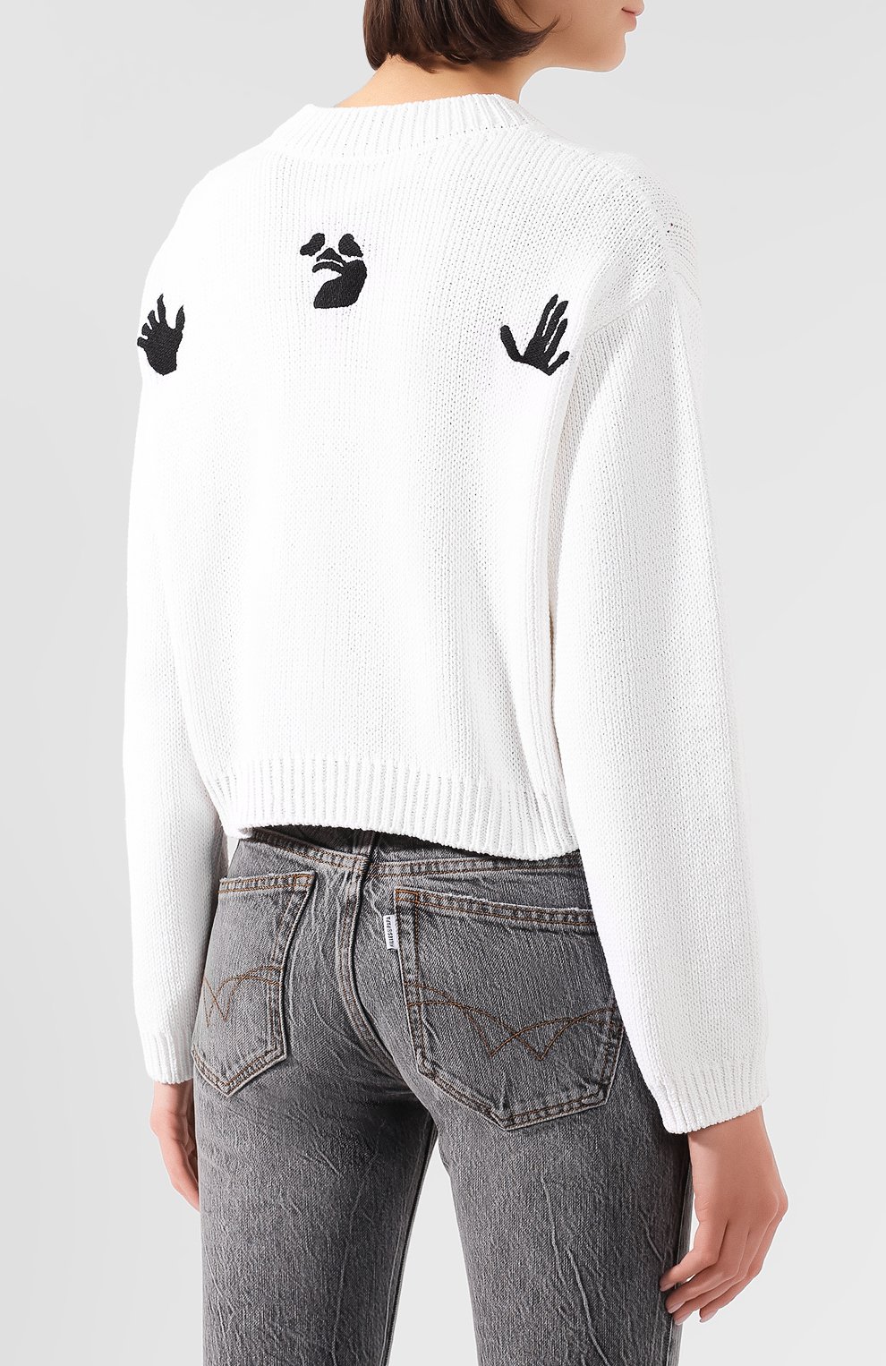 Хлопковый пуловер OFF-WHITE, арт. 0WHE021S20KNI0020110, фото 4