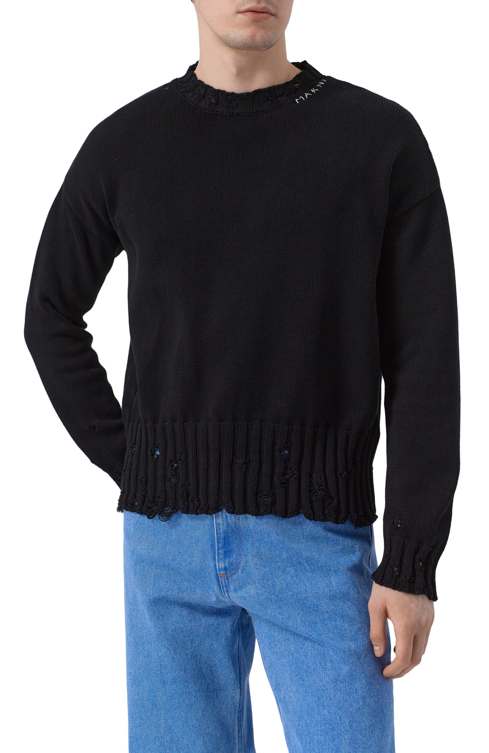 Хлопковый свитер MARNI, арт. GCMG0210A0/UFC652, фото 3