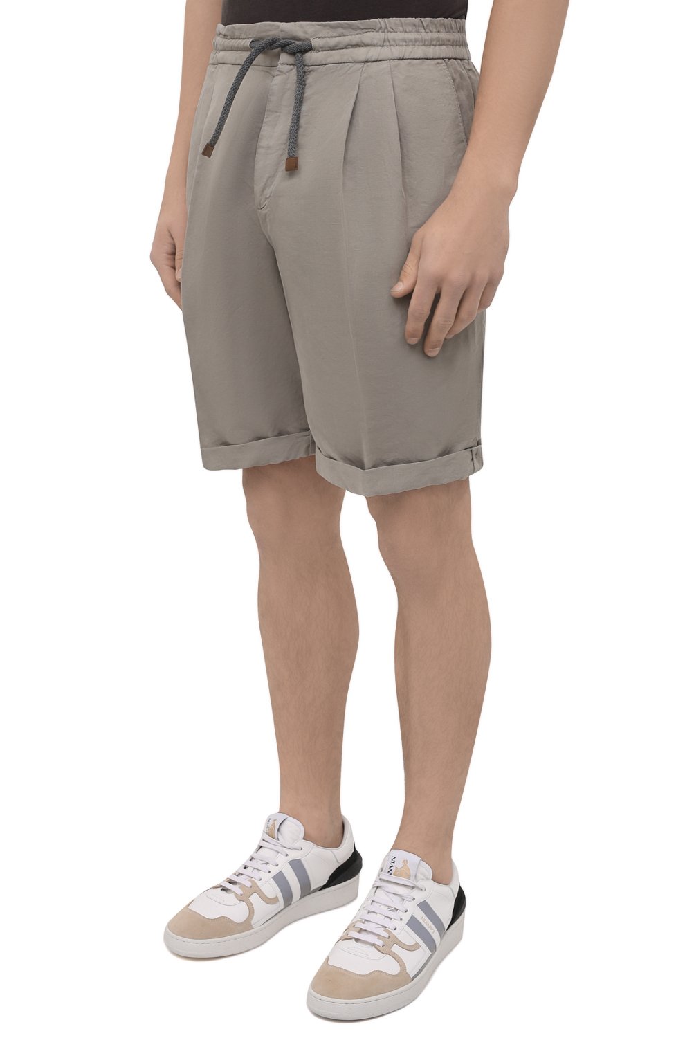 Шорты изо льна и хлопка BRUNELLO CUCINELLI, арт. M291DV0340, фото 3