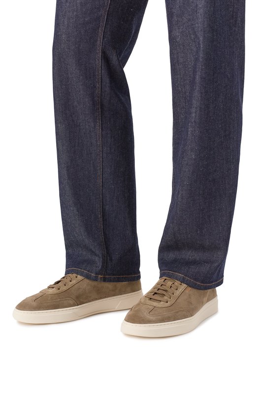 Замшевые кеды Kieran BOSS 50554611 Коричневый  50554611 Фото 3