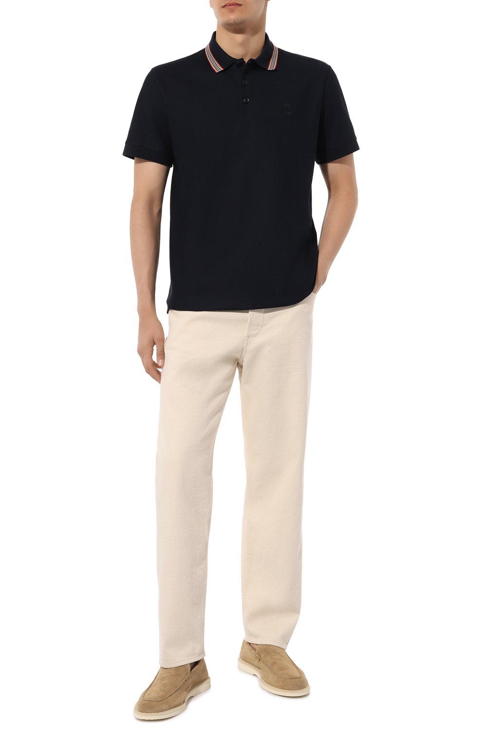 Хлопковое поло BURBERRY, арт. 8084019, фото 2