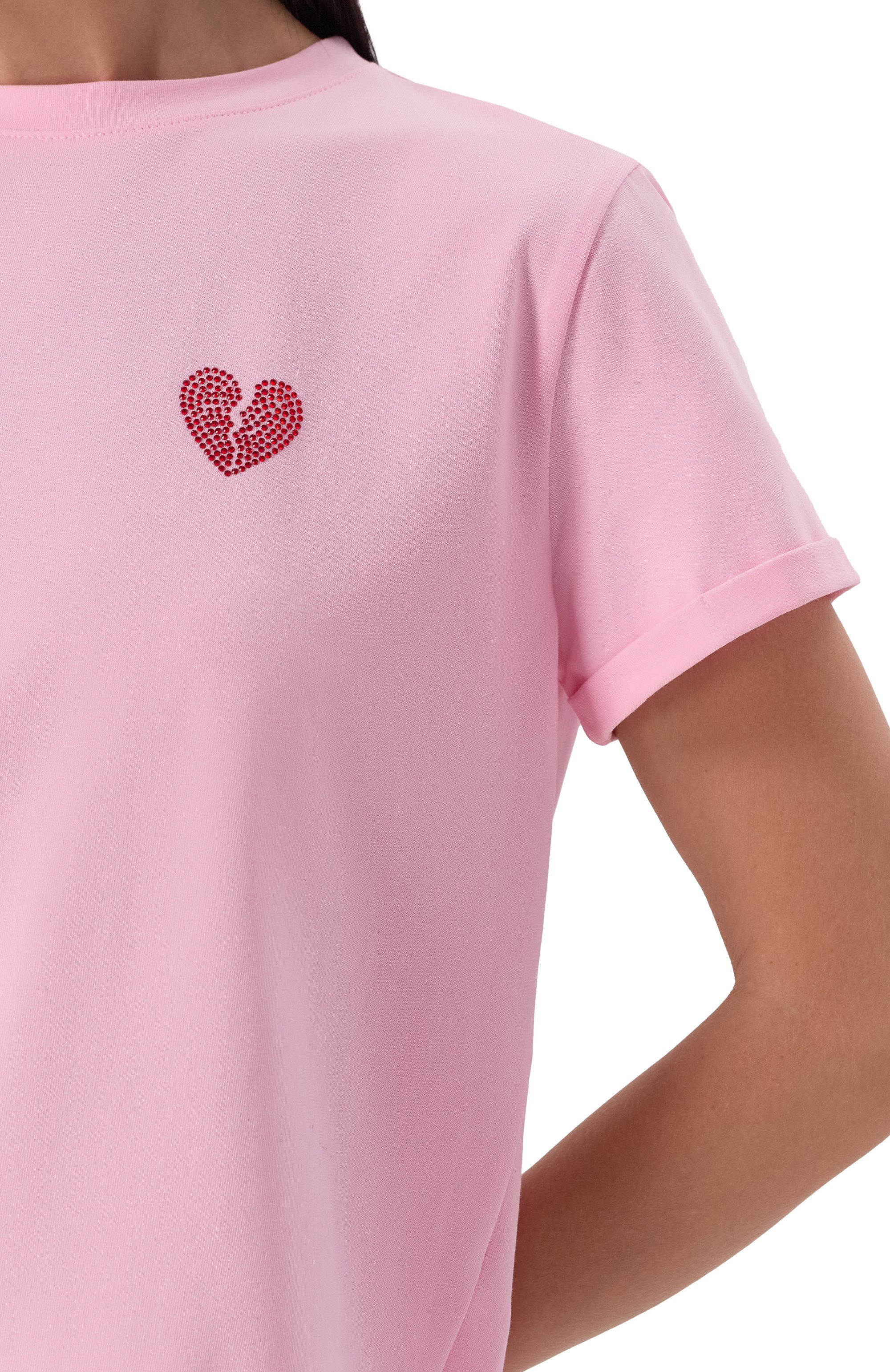 Хлопковая футболка SEVEN LAB розового цвета по цене 8190 руб., арт. CTR1.01.330.252.2723, фото 5 Хлопковая футболка SEVEN LAB, арт. CTR1.01.330.252.2723, фото 5
