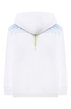 Детский хлопковое худи MARCELO BURLON KIDS OF MILAN белого цвета, арт. 21E/B/MB/2105/0020/2-6Y | Фото 2 (Рукава: Длинные; Материал внешний: Хлопок; Региональные ограничения белый список (Axapta Mercury): RU; Мальчики Кросс-КТ: Худи-одежда; Драгоценные камни: Проставлено; Материал сплава: Проставлено; Ростовка одежда: 6 лет | 116 см)
