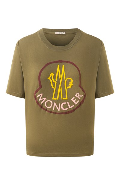 Женская хлопковая футболка MONCLER, арт. 8C000-09-829FB
