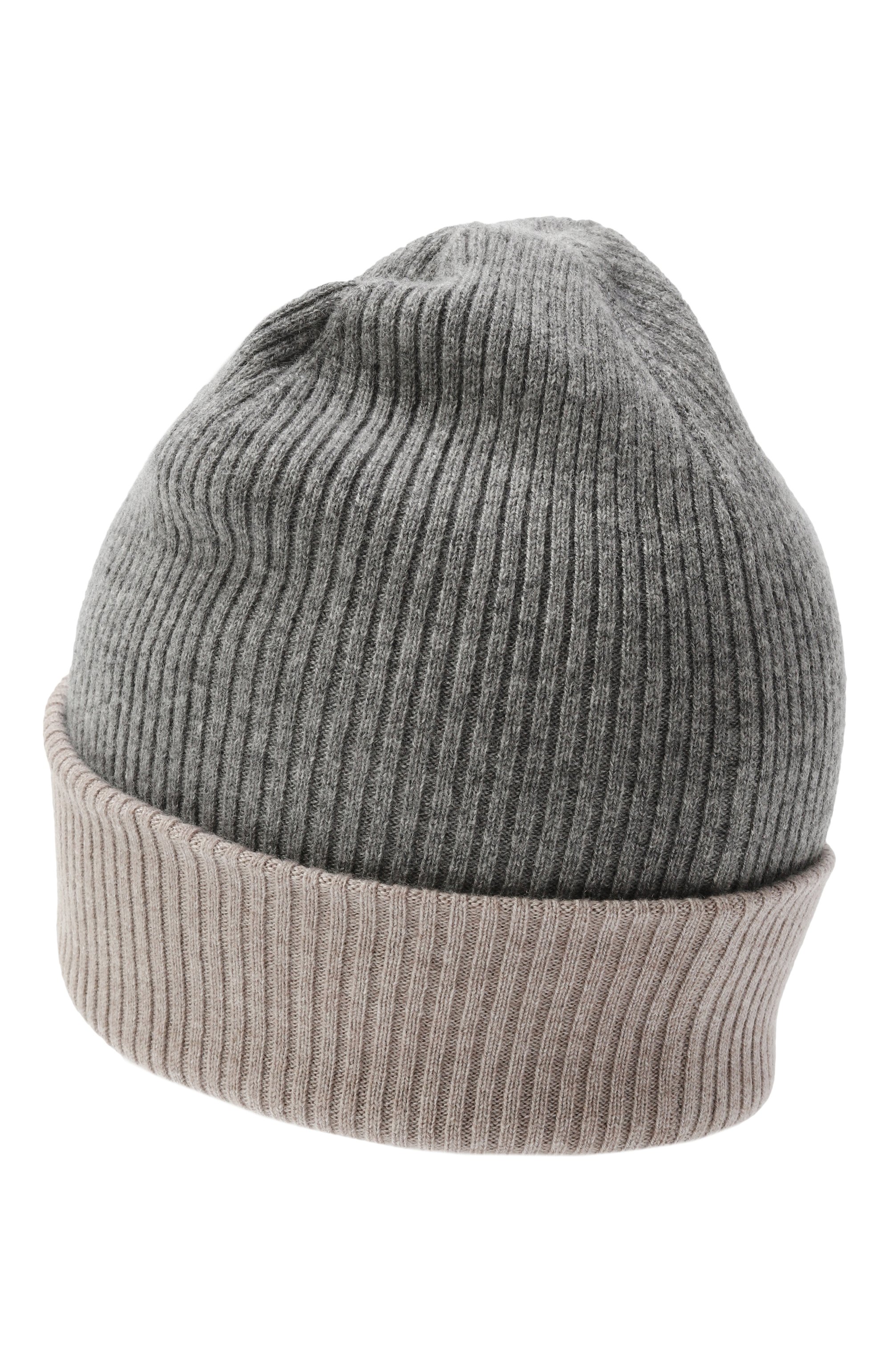 Кашемировая шапка BRUNELLO CUCINELLI серого цвета по цене 49950 руб., арт. M2293600, фото 2 Кашемировая шапка BRUNELLO CUCINELLI, арт. M2293600, фото 2