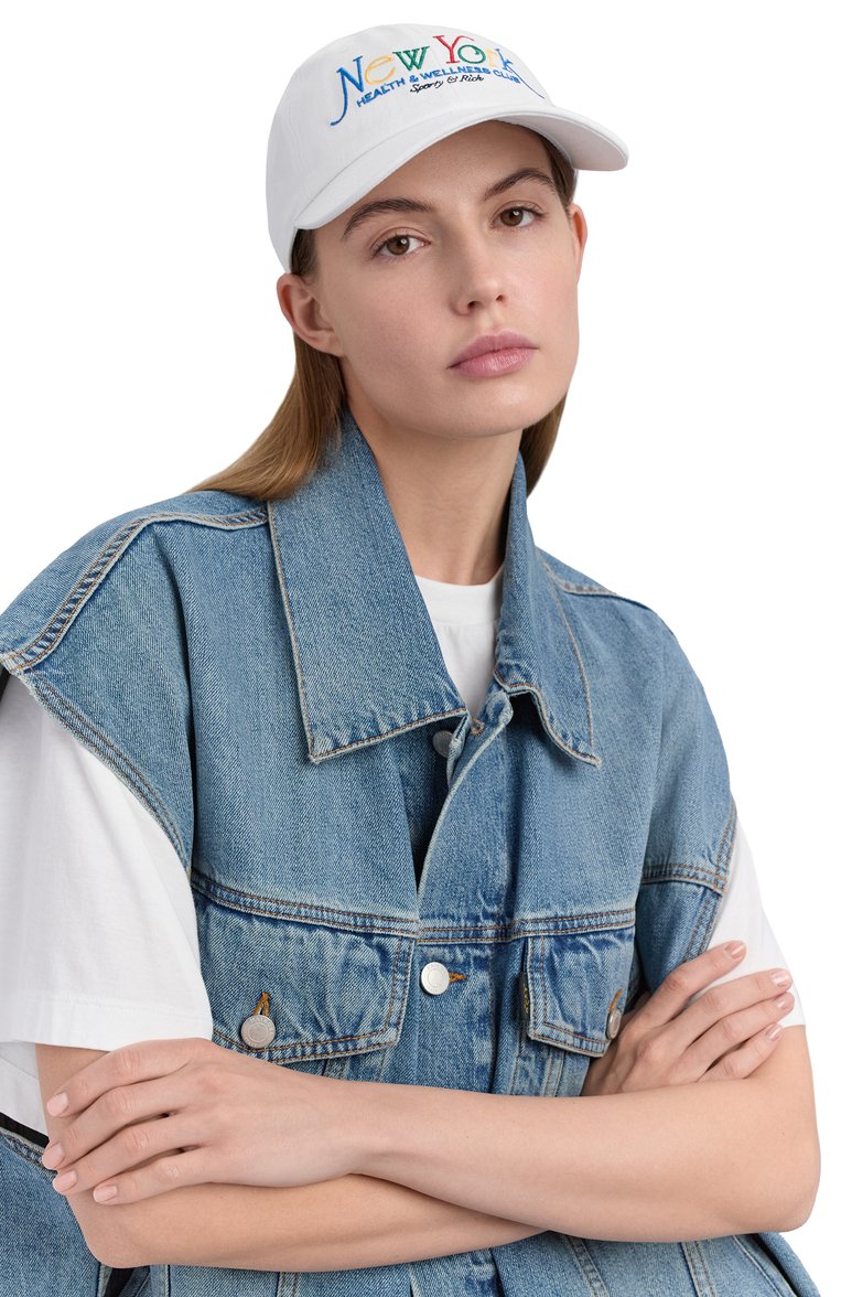 Хлопковая бейсболка SPORTY AND RICH, арт. AC040622034WH57, фото 1