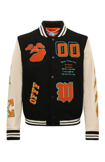 Комбинированный бомбер OFF-WHITE, арт. 0MJA059S22LEA002, фото 1