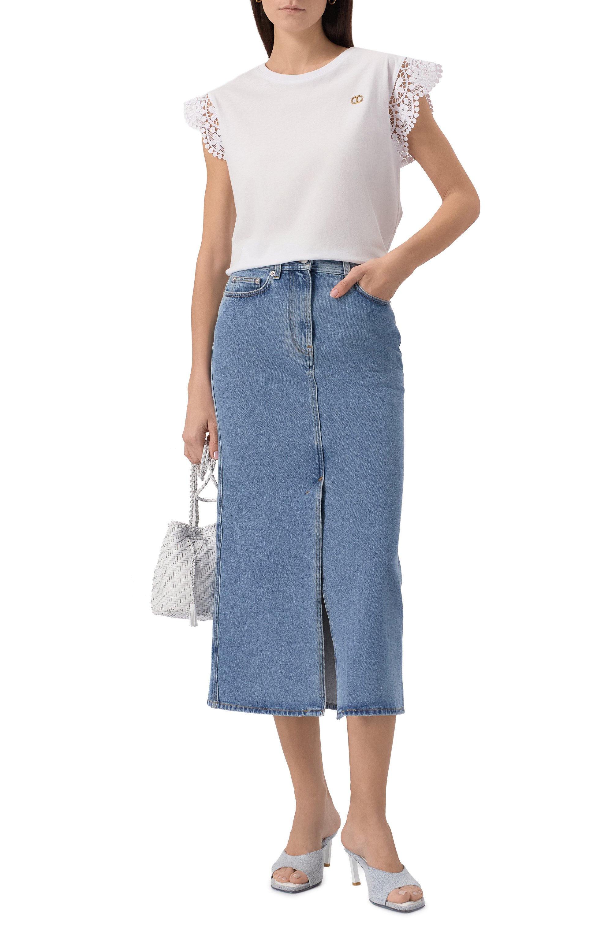 Хлопковая футболка TWINSET, арт. 251TT2411, фото 2