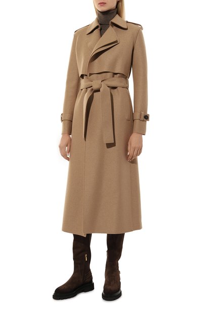 Шерстяное пальто HARRIS WHARF LONDON темно-бежевого цвета по цене 108000 руб., арт. A1129MLK, фото 3 Шерстяное пальто HARRIS WHARF LONDON, арт. A1129MLK, фото 3