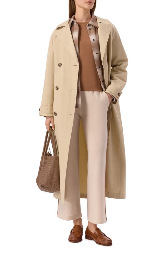 Кашемировые брюки Kiton D61742 Бежевый  D61742 Фото 2