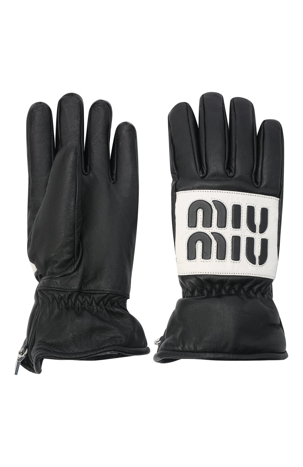 Кожаные перчатки MIU MIU, арт. 5GG149-2DP2-F0967, фото 3