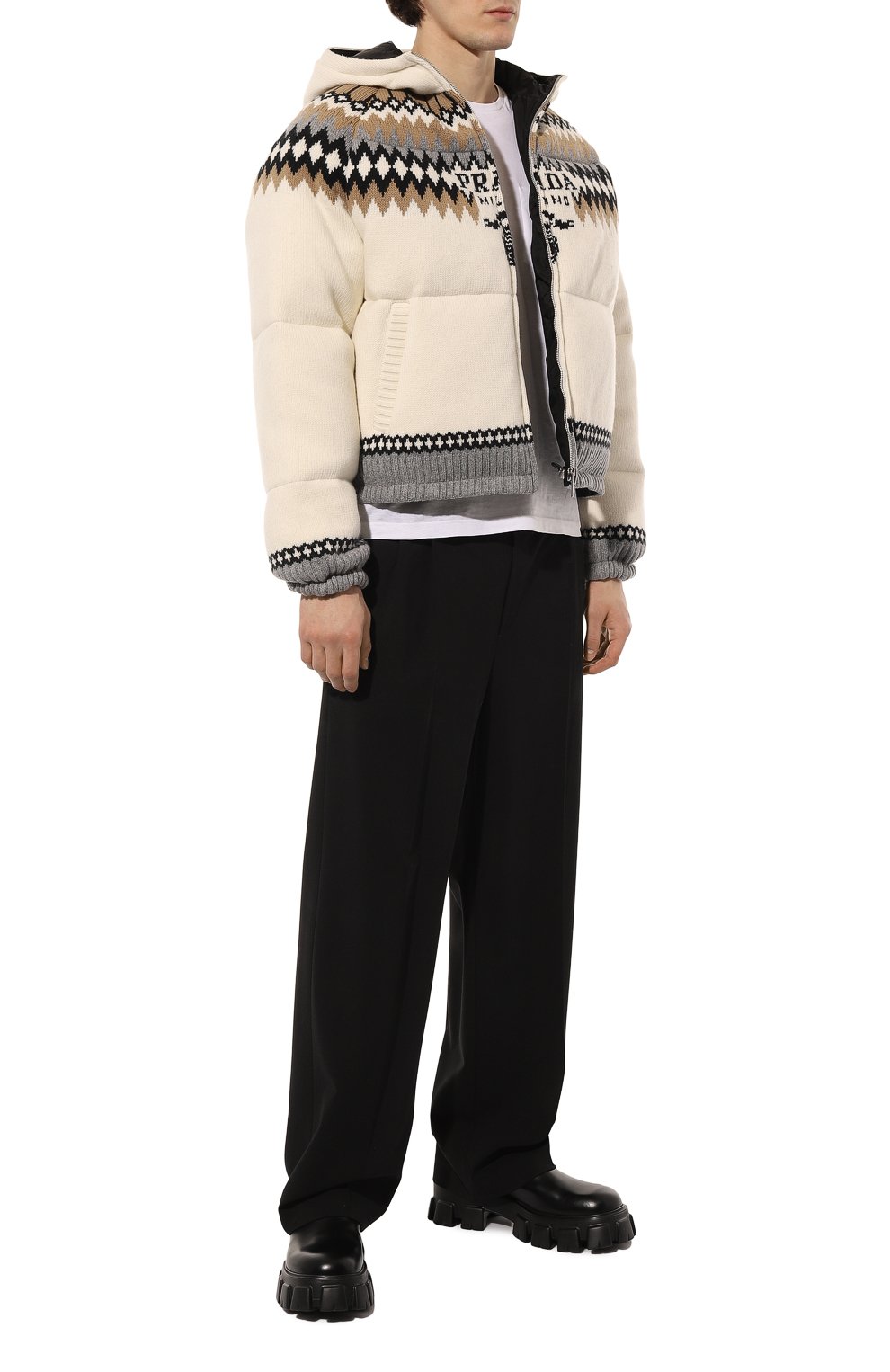 Пуховик из шерсти и кашемира PRADA, арт. SGC018-10O8-F0040-212, фото 2