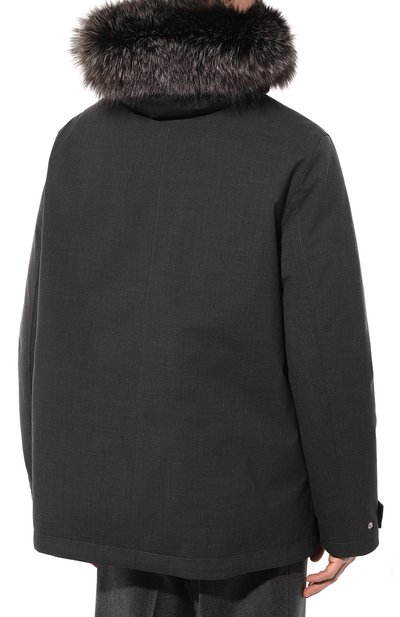 Пуховик с отделкой из песца YVES SALOMON, арт. 25WIV00677K12G, фото 4