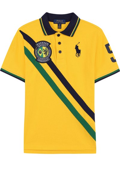 Хлопковое поло с логотипом сборной бразилии POLO RALPH LAUREN, арт. 323716417, фото 1