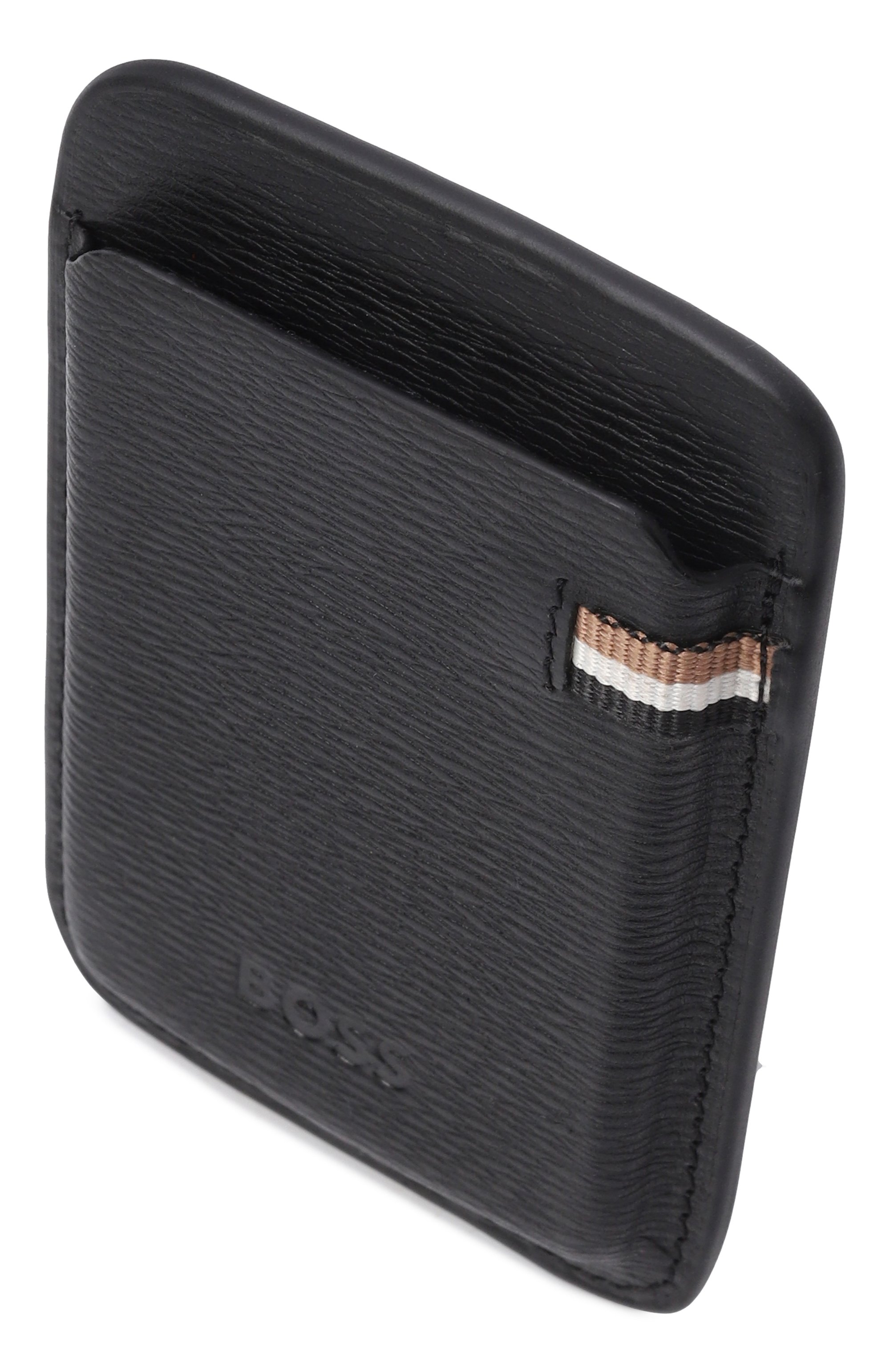 Кожаный футляр для кредитных карт BOSS черного цвета по цене 12950 руб., арт. HBPU00092M, фото 3 Кожаный футляр для кредитных карт BOSS, арт. HBPU00092M, фото 3