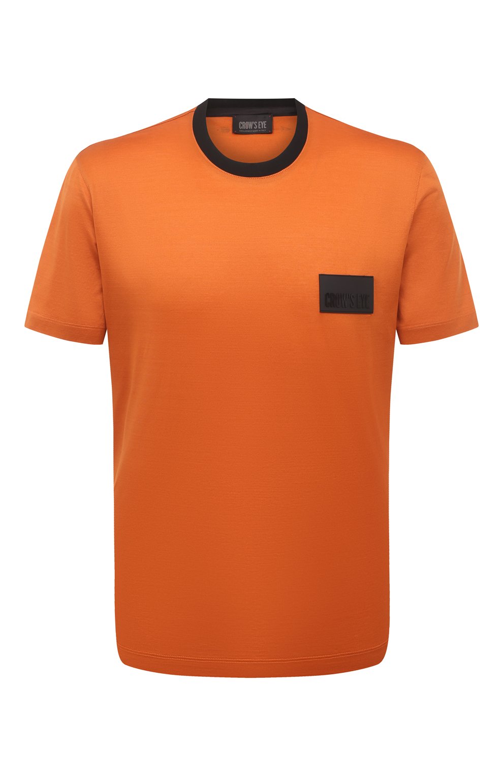 Хлопковая футболка CROW’S EYE оранжевого цвета по цене 21250 руб., арт. LE 61, фото 1 Хлопковая футболка CROW’S EYE, арт. LE 61, фото 1