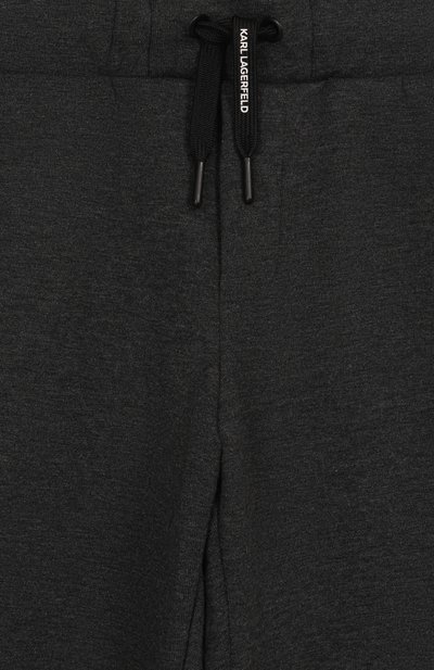 Джоггеры KARL LAGERFELD KIDS темно-серого цвета по цене 14600 руб., арт. Z30630, фото 3 Джоггеры KARL LAGERFELD KIDS, арт. Z30630, фото 3