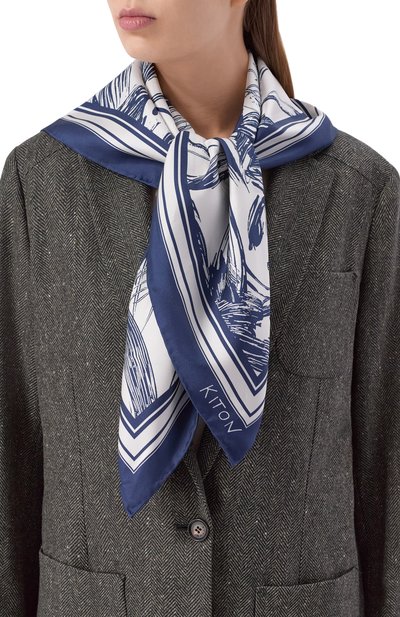 Шелковый платок KITON, арт. D53754K0953H10, фото 2