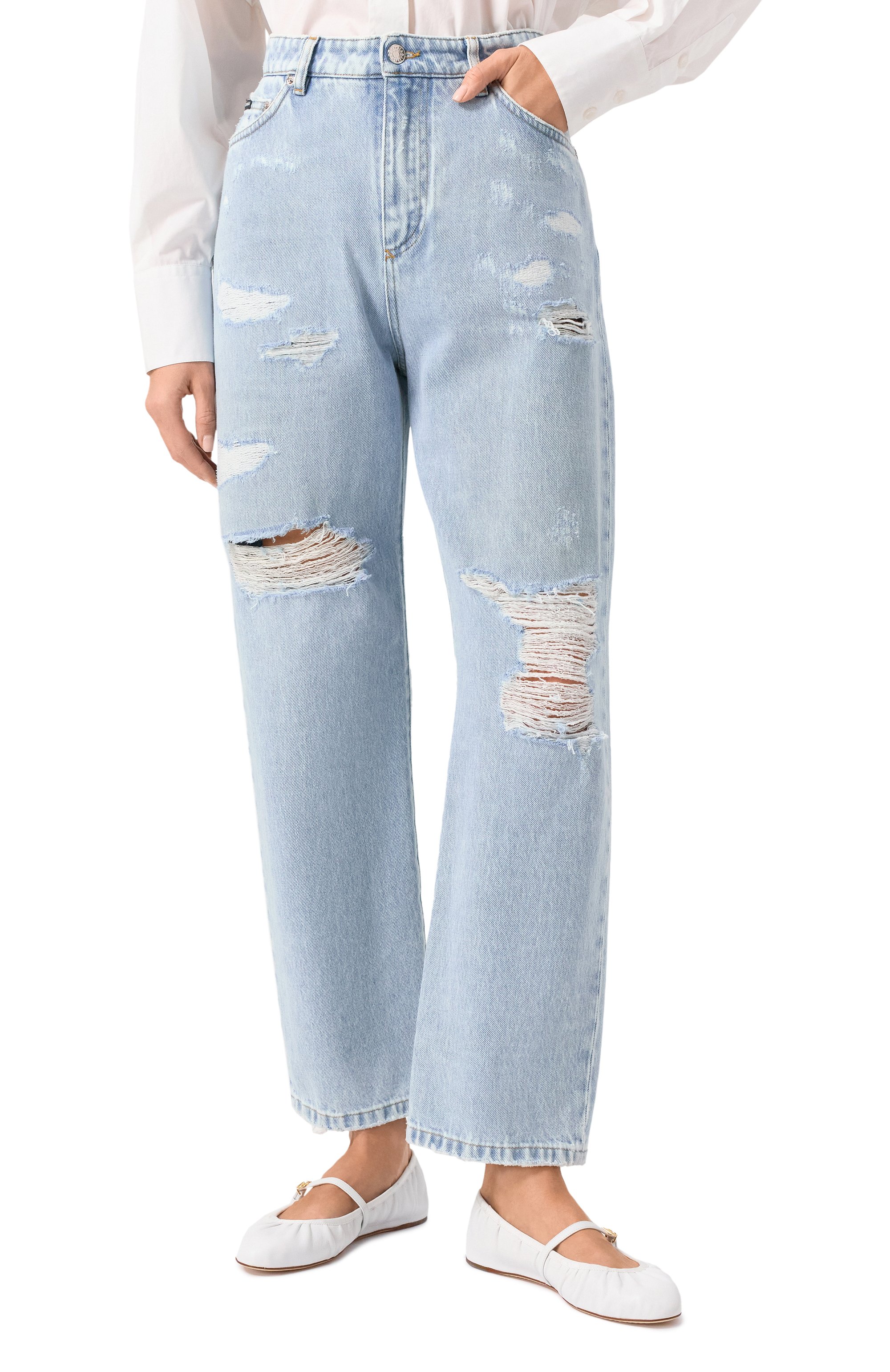 Джинсы DOLCE & GABBANA голубого цвета по цене 106500 руб., арт. FTC7CD/G8LV9, фото 3 Джинсы DOLCE & GABBANA, арт. FTC7CD/G8LV9, фото 3