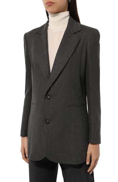 Жакет из шерсти и кашемира SASUPHI темно-серого цвета по цене 186000 руб., арт. W24715, фото 3 Жакет из шерсти и кашемира SASUPHI, арт. W24715, фото 3