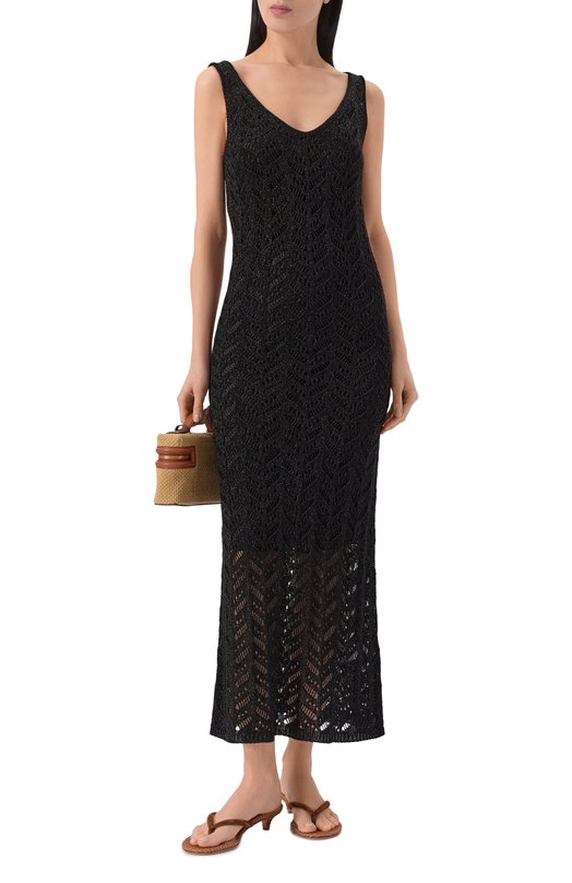 Платье из вискозы Pietro Brunelli ASG022/VIGMIN Чёрный  ASG022/VIGMIN Фото 2