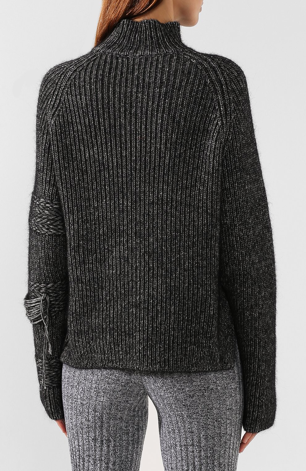 Свитер из хлопка и шерсти MRZ черного цвета по цене 34350 руб., арт. FW19-0215, фото 4 Свитер из хлопка и шерсти MRZ, арт. FW19-0215, фото 4