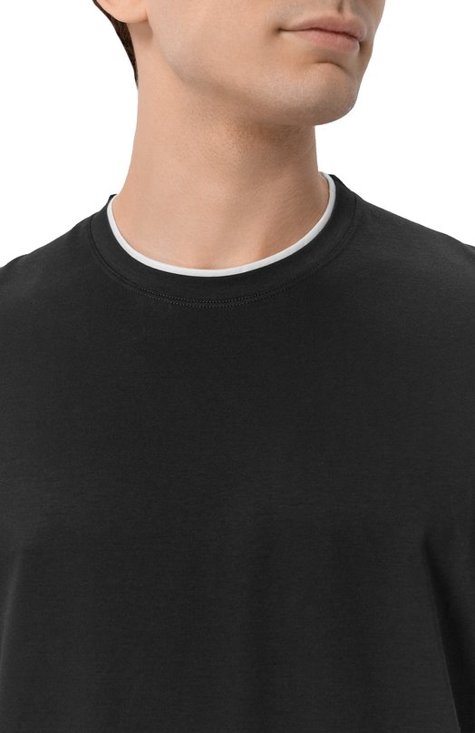 Хлопковая футболка Kiton UMK0970 Чёрный  UMK0970 Фото 5