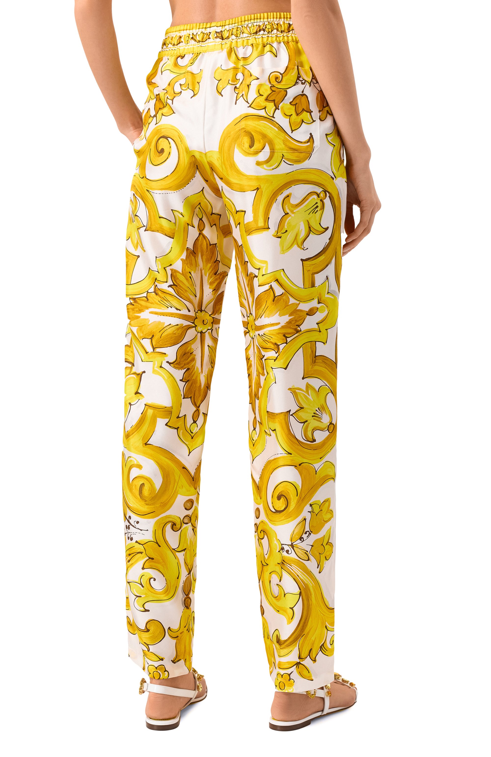 Шелковые брюки DOLCE & GABBANA, арт. FTC4TT/HI1TK, фото 4