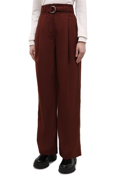 Брюки PROENZA SCHOULER WHITE LABEL коричневого цвета по цене 43100 руб., арт. WL2046019-AY120, фото 3 Брюки PROENZA SCHOULER WHITE LABEL, арт. WL2046019-AY120, фото 3