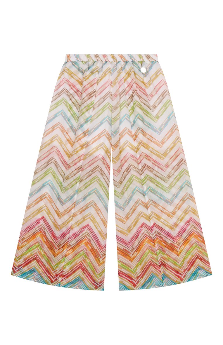 Детские брюки из хлопка и шелка MISSONI разноцветного цвета, арт. MW6C40/K0235/12-16 | Фото 1 (Нос: Не проставлено; Материал внешний: Хлопок; Случай: Повседневный; Автоматизация состава: Проставлено; Ростовка одежда: 12 лет | 152 см, 13 - 15 лет | 158 см)