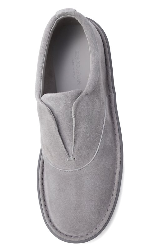 Замшевые кеды Giorgio Armani GM002038/AF24776 Серый  GM002038/AF24776 Фото 6